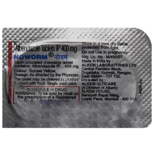 noworm 400mg tablet 1's